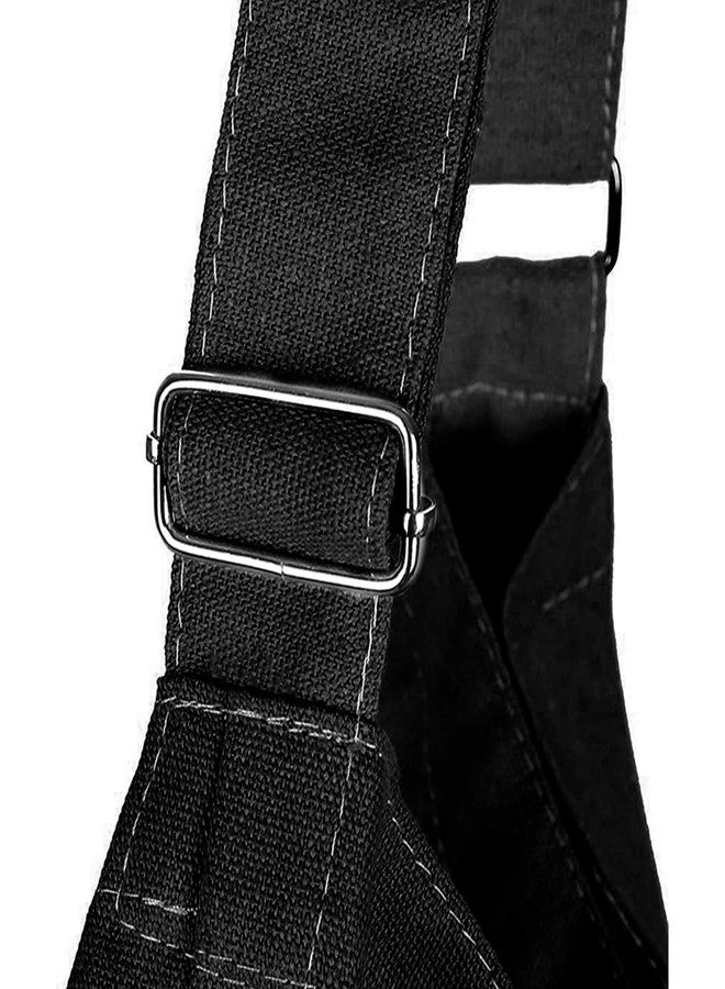 Lify Women's Cotton Canvas Retro Shoulder Bag With Zipper Closure - Hobo Crossbody Handbag, Casual Tote Bag For Office And College, Large,Black - Image 5